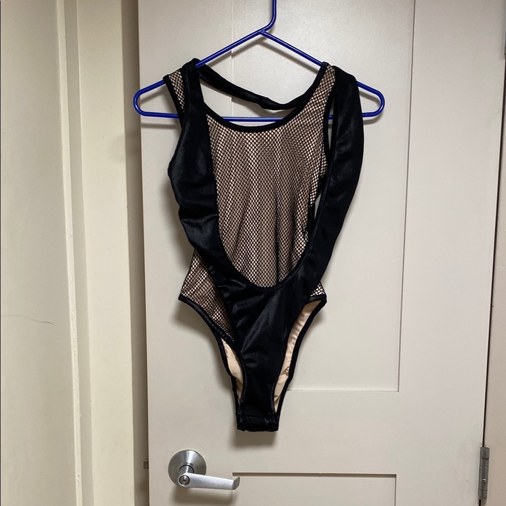 Blackmilk Black and Nude Mesh Bodysuit